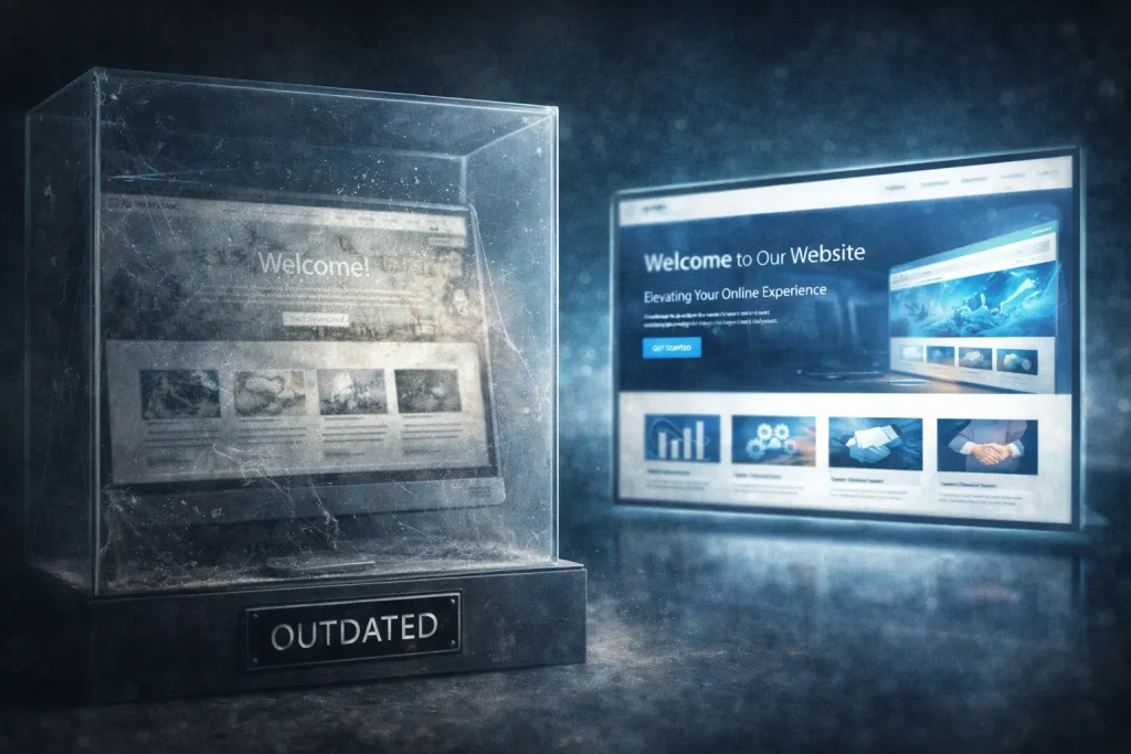 Outdated website design
